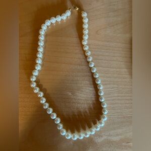 Faux pearl necklace